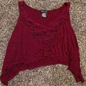 Burgundy crop top